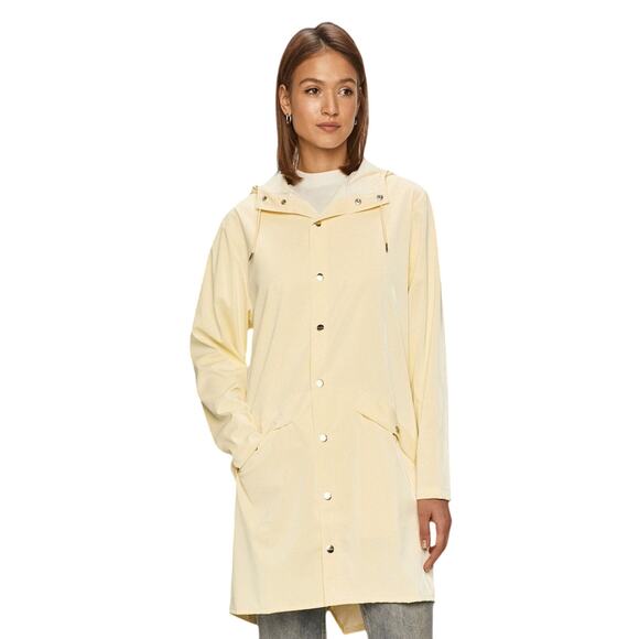 Rains Waterproof Longline Jacket, In Straw Color, Size XL, NWT, Unisex - Picture 12 of 12